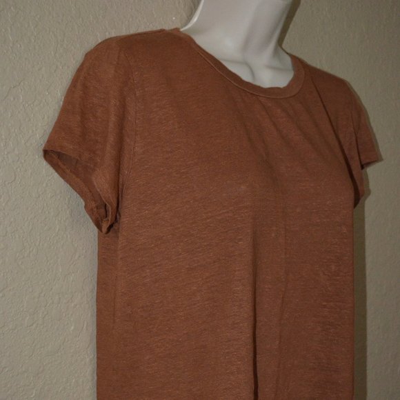 Velvet Spencer & Graham Brown Linen T-Shirt - Picture 3 of 6